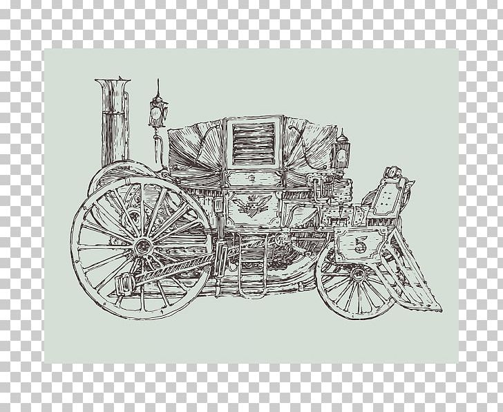Drawing Car Steam Engine PNG, Clipart, Black And White, Canvas, Car, Carriage, Chariot Free PNG Download
