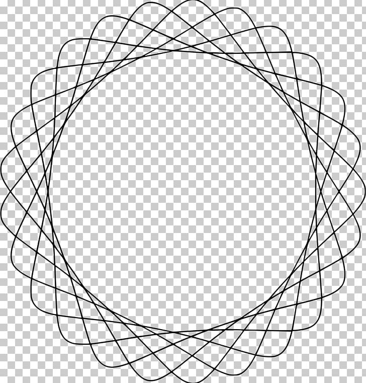 Roulette Curve Spirograph Circle Line PNG, Clipart, Angle, Area, Black And White, Circle, Curve Free PNG Download