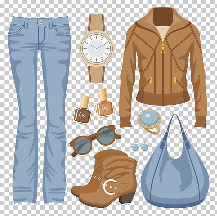 Fashion Jacket Jeans Clothing PNG, Clipart, Adobe Illustrator, Baby Clothes, Bag, Brown, Cloth Free PNG Download