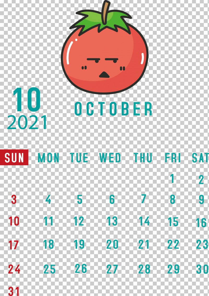 October 2021 Printable Calendar October 2021 Calendar PNG, Clipart, August, Calendar, Fruit, Line, Month Free PNG Download