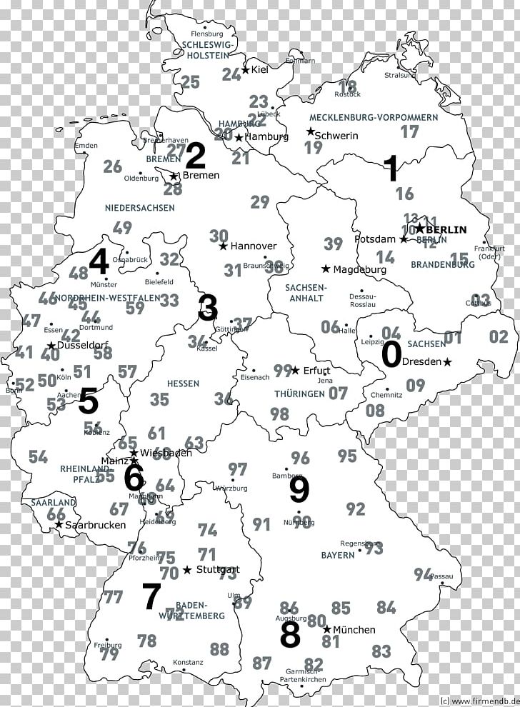Postal Codes In Germany Postleitzahlenkarte Map PNG, Clipart, Angle, Area, Artwork, Auto Part, Black And White Free PNG Download
