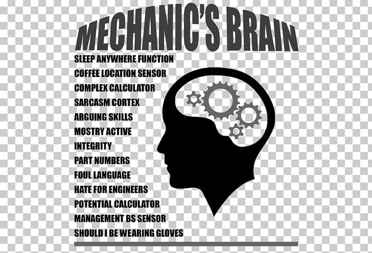 T-shirt Mechanic Clothing Spreadshirt PNG, Clipart, Aircraftmechanic, Black And White, Brain, Brand, Christmas Gift Free PNG Download