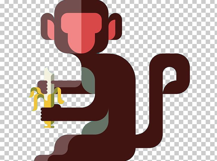 Flat Design Monkey PNG, Clipart, Animals, Apartment, Banana, Brand, Cartoon Free PNG Download
