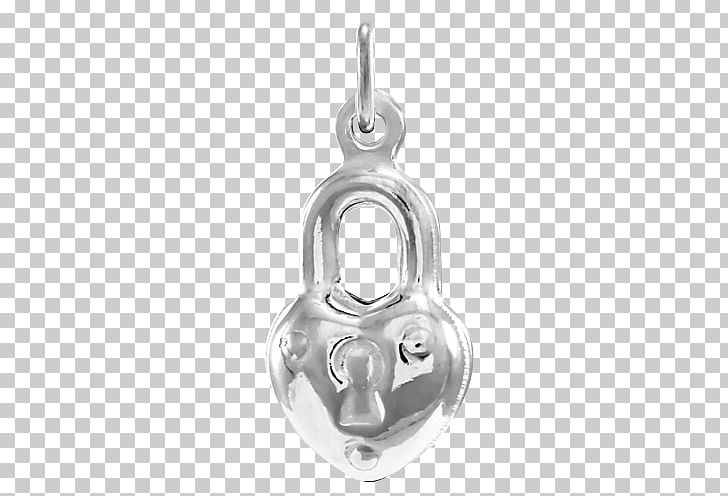 Locket Earring Silver Body Jewellery PNG, Clipart, Black And White, Body Jewellery, Body Jewelry, Chain Lock, Earring Free PNG Download
