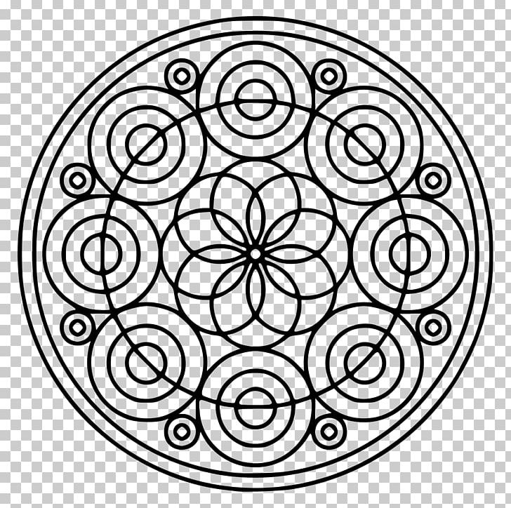 Mandala Coloring Book Circle Mehndi Sacred PNG, Clipart, Area, Black And White, Circle, Color, Dibujos Free PNG Download