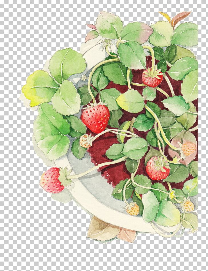 Strawberry Watercolor Painting Techniques Aedmaasikas PNG, Clipart, Aedmaasikas, Art, Auglis, Crop, Designer Free PNG Download