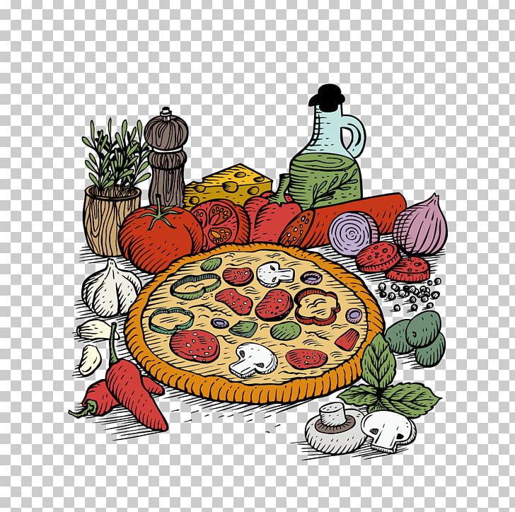 Pizza Vegetable Tomato PNG, Clipart, Art, Carrot, Cuisine, Drawing, Flower Free PNG Download
