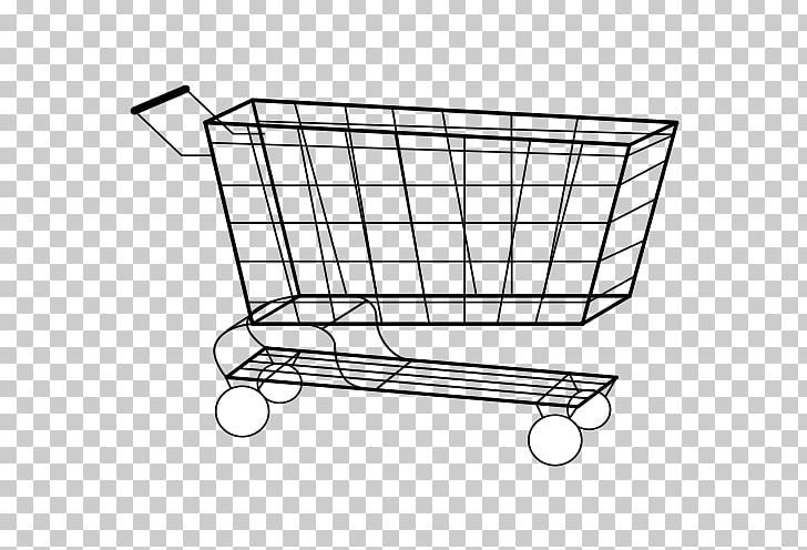 Shopping Cart Line Art PNG, Clipart, Angle, Area, Basket, Black And White, Cart Free PNG Download