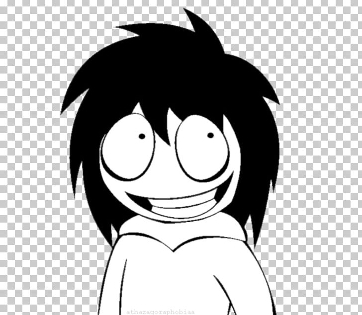Jeff The Killer Drawing Comics Line Art PNG, Clipart, Artwork, Black, Black And White, Boy, Cartoon Free PNG Download