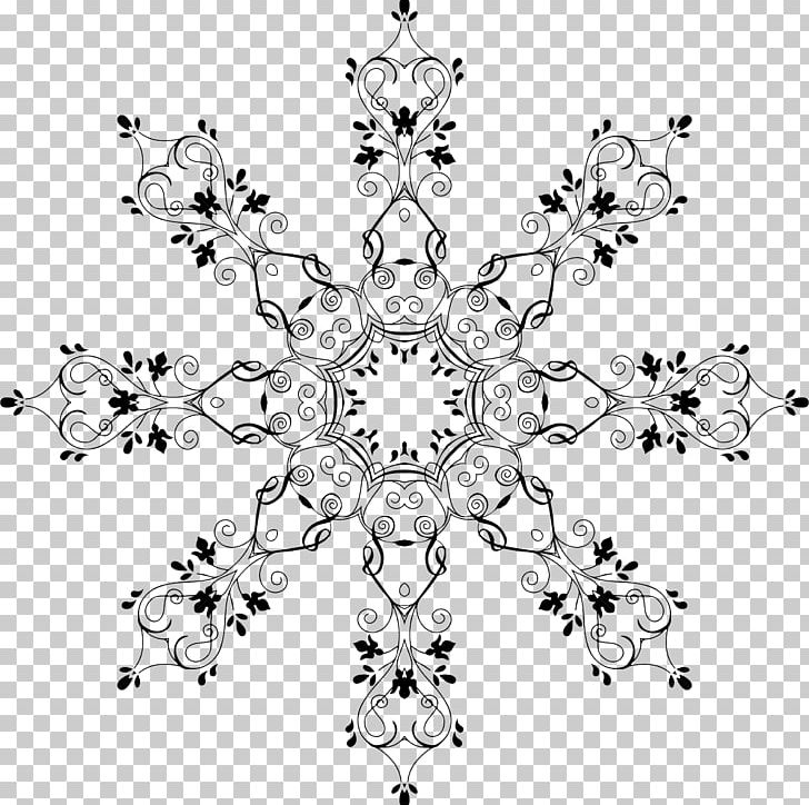 Snowflake Flower Computer Icons PNG, Clipart, Area, Black, Black And White, Body Jewelry, Branch Free PNG Download
