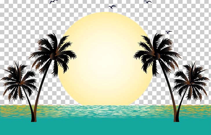 Summer Vacation Beach PNG, Clipart, Arecales, Coconut Trees, Computer Wallpaper, Graphics, Green Free PNG Download