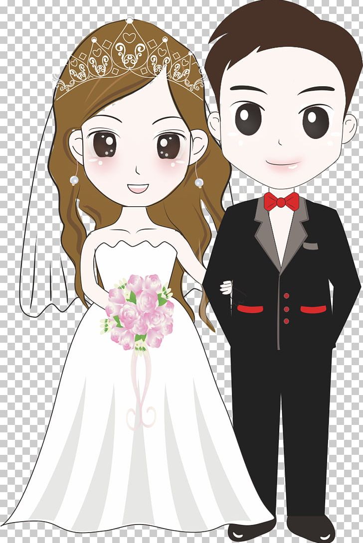 Bridegroom Wedding Illustration PNG, Clipart, Balloon Cartoon, Beauty, Black Hair, Bride, Cartoon Character Free PNG Download