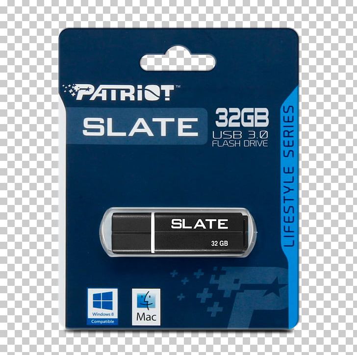 USB Flash Drives Patriot Slate USB 3.0 Flash Memory PNG, Clipart, Brand, Data Storage, Data Storage Device, Electronic Device, Electronics Free PNG Download