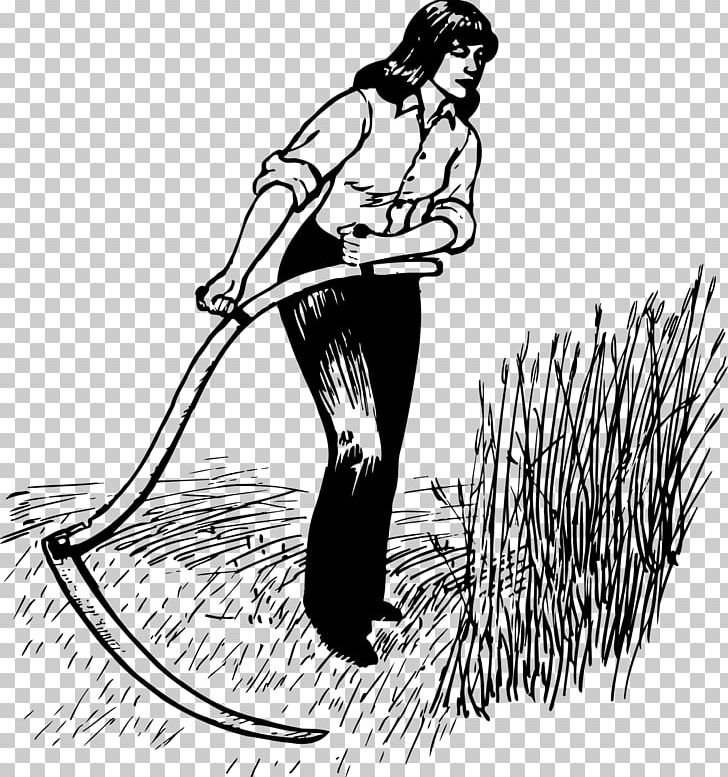 Scythe Woman PNG, Clipart, Arm, Art, Artwork, Black And White, Cartoon Free PNG Download