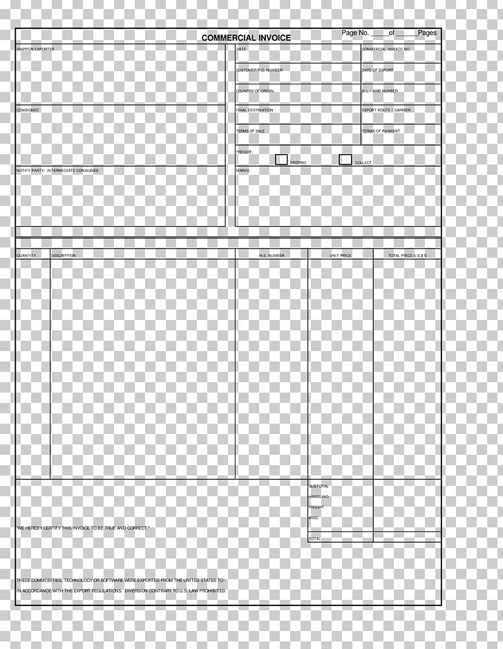 Document Commercial Invoice Template Form PNG, Clipart, Angle, Area, Balance Sheet, Business, Buyer Free PNG Download