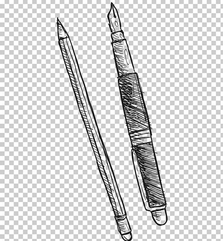 Fountain Pen Drawing Sketch PNG, Clipart, Angle, Black, Black And White