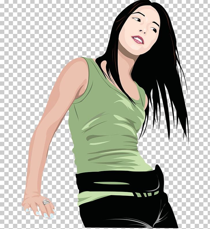 T-shirt Illustration PNG, Clipart, Abdomen, Arm, Background Green, Beautiful, Black Free PNG Download