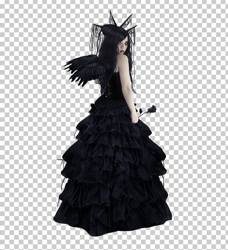 Gothic Art Gothic Fashion Dress Angel PNG, Clipart, Angel, Art, Black, Clothing, Cocktail Dress Free PNG Download