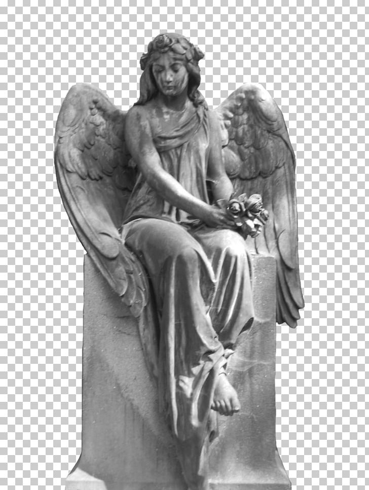 Statue Angel Monument Sculpture Figurine PNG, Clipart, Angel, Art, Black And White, Classical Sculpture, Deviantart Free PNG Download