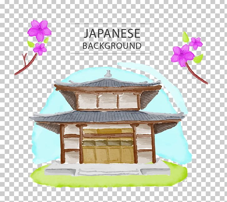 Japan Watercolor Painting Building House PNG, Clipart, Art, Building, Chinese Temple, Download, Golden Temple Free PNG Download
