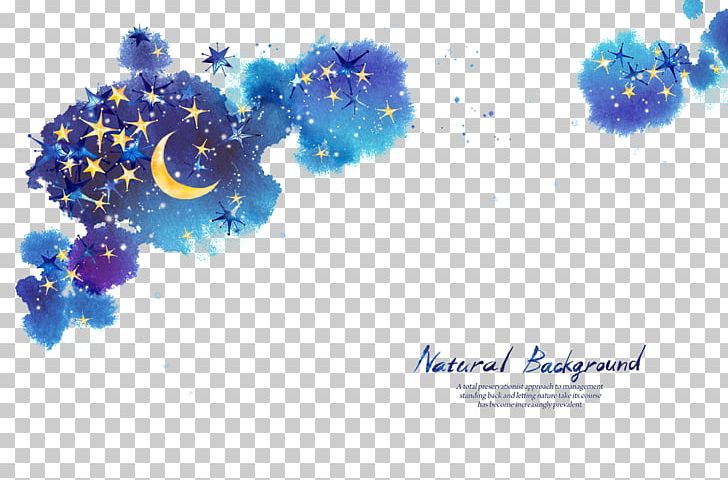 Star Moon Night Sky PNG, Clipart, Background, Blue, Blue Moon, Cloud, Color Free PNG Download