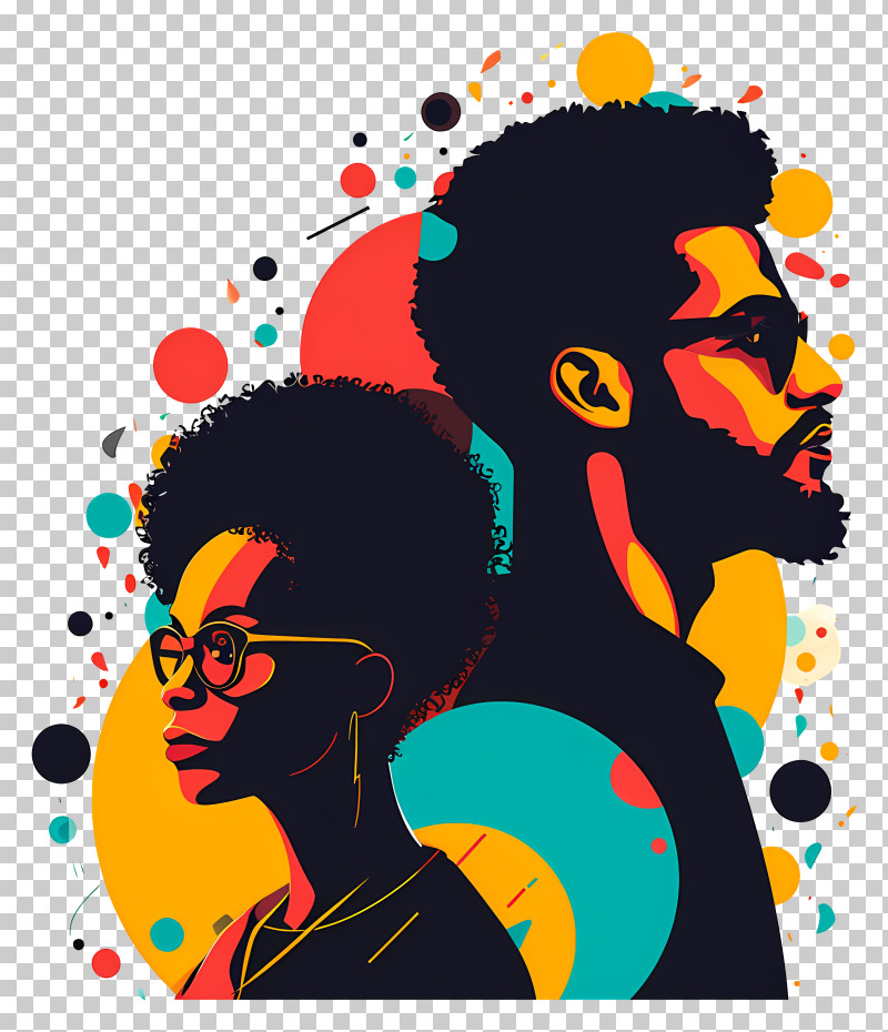 Black History Month - Colorful Artistic Profiles PNG