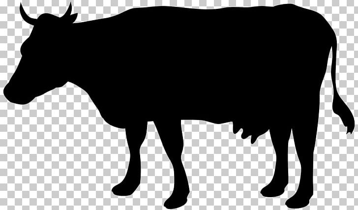 Cattle Silhouette Illustration PNG, Clipart, Black And White, Bull, Cattle, Cattle Like Mammal, Clipart Free PNG Download