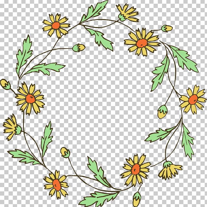 Flower Wreath PNG, Clipart, Art, Artwork, Border, Branch, Circle Free PNG Download