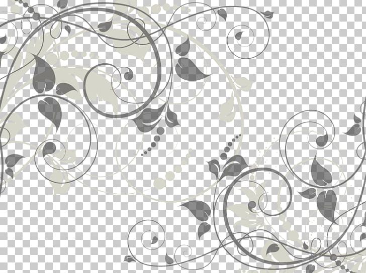 Euclidean Drawing Illustration PNG, Clipart, Black And White, Circle, Creative Design, Floral Border, Floral Illustration Free PNG Download