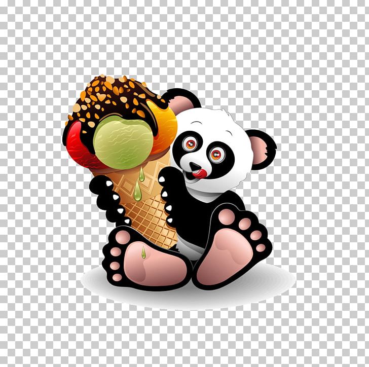 Ice Cream Cone Giant Panda Gelato PNG, Clipart, Cartoon, Cones, Cream, Dessert, Food Free PNG Download