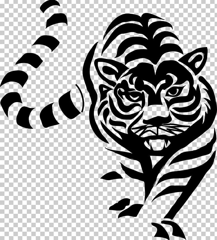 White Tiger PNG, Clipart, Animals, Art, Big Cats, Black, Black And White Free PNG Download