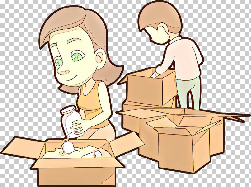 Cartoon Package Delivery Conversation Relocation Interaction PNG, Clipart, Carton, Cartoon, Conversation, Interaction, Moving Free PNG Download