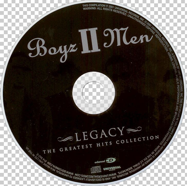 Boyz II Men Legacy: The Greatest Hits Collection Greatest Hits Album Compact Disc PNG, Clipart, Album, Boyz Ii Men, Brand, Cooleyhighharmony, Data Storage Device Free PNG Download
