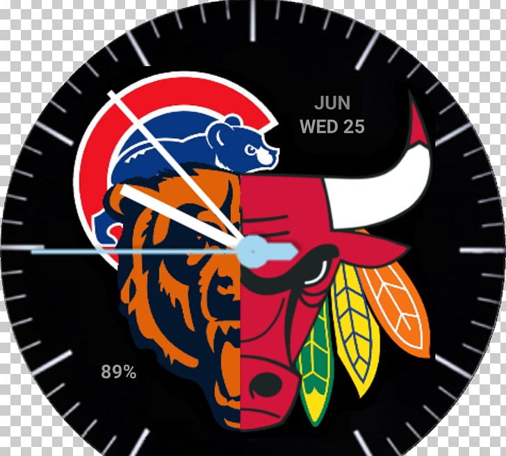 Moto 360 (2nd Generation) Samsung Gear S2 Chicago Cubs LG G Watch R Chicago Bears PNG, Clipart, Brand, Chicago Bears, Chicago Bulls, Chicago Cubs, Clock Free PNG Download