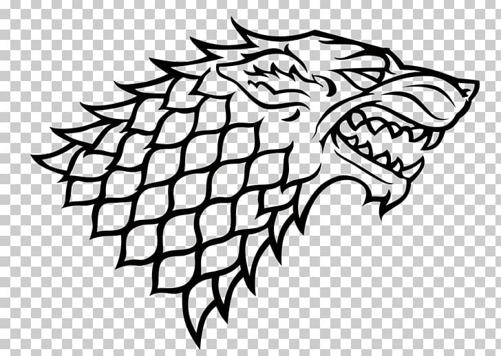 Gray Wolf Bran Stark Sansa Stark Paper House Stark PNG, Clipart, Art, Artwork, Beak, Black, Black And White Free PNG Download
