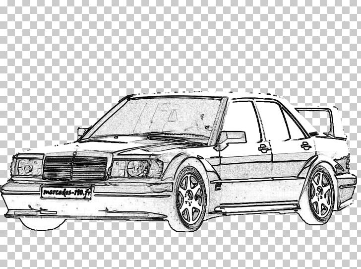 Mercedes-Benz W201 Compact Car Mid-size Car PNG, Clipart, Automotive Design, Automotive Exterior, Black And White, Bumper, Car Free PNG Download