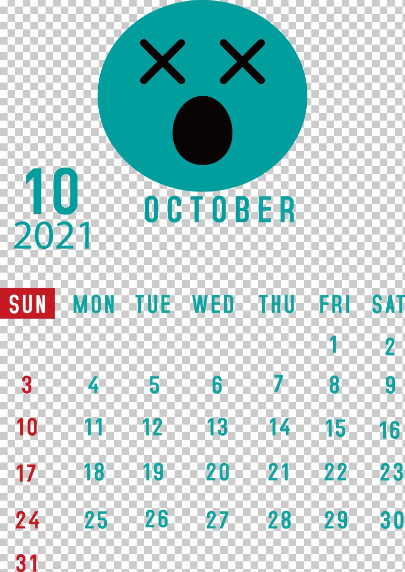 October 2021 Printable Calendar October 2021 Calendar PNG, Clipart, Android, Aqua M, Calendar System, Diagram, Geometry Free PNG Download