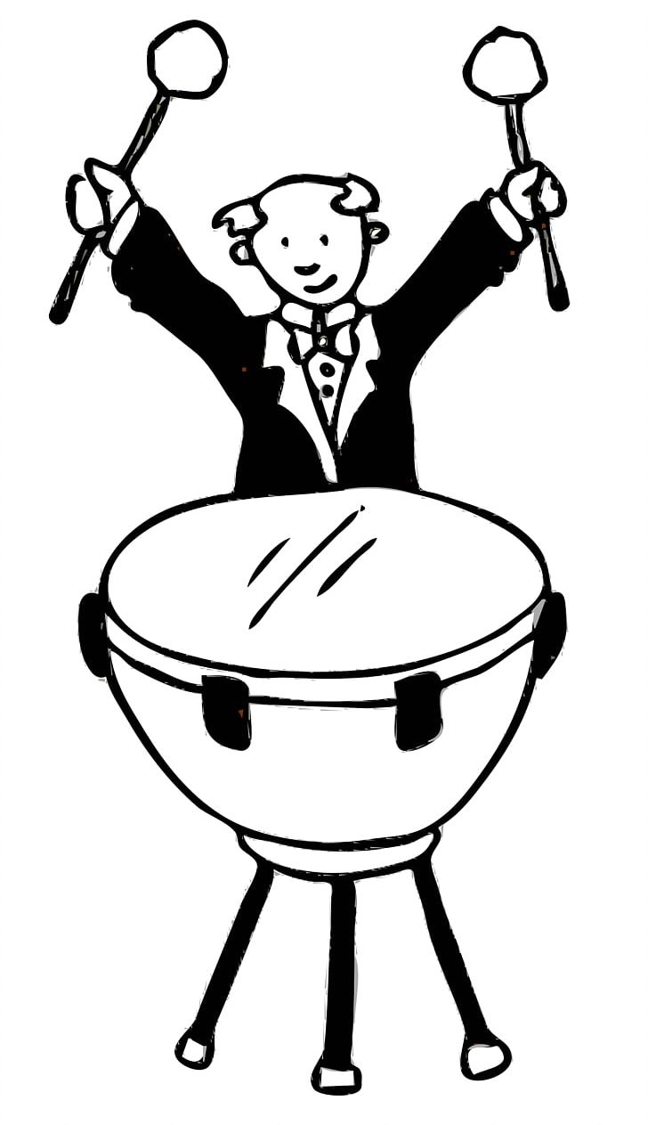 Fun With A Pencil Timpanist PNG, Clipart, Artwork, Black And White, Cartoon, Cookware And Bakeware, Drawing Free PNG Download