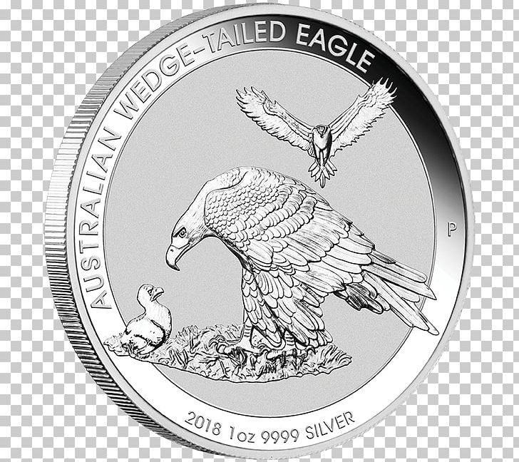 Perth Mint Wedge-tailed Eagle American Silver Eagle Proof Coinage PNG, Clipart, American Silver Eagle, Australia, Bird, Bird Of Prey, Black And White Free PNG Download