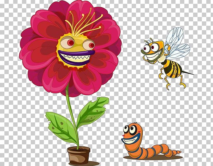 Insect Cartoon Illustration PNG, Clipart, Balloon Cartoon, Bee, Butterfly, Cut Flowers, Download Free PNG Download