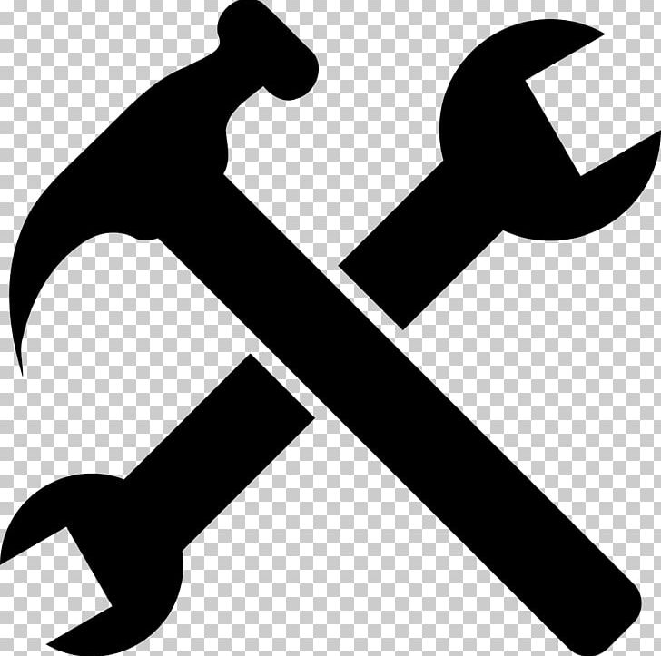 Spanners Hammer Tool Computer Icons PNG, Clipart, Angle, Black And White, Computer Icons, Encapsulated Postscript, Flat Design Free PNG Download