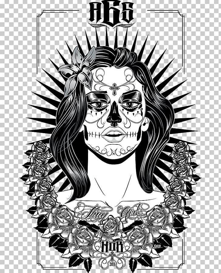 La Calavera Catrina Behance Visual Arts PNG, Clipart, Art, Black And White, Bone, Character, Comics Artist Free PNG Download