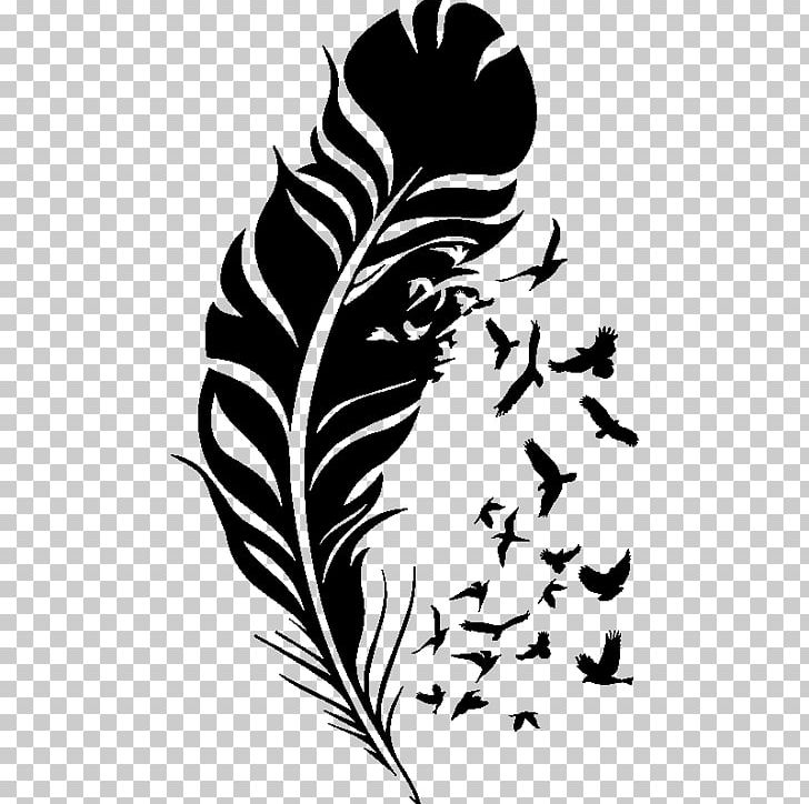 Feather Sticker Adhesive Bird Vinyl Group PNG, Clipart, Adhesive, Animals, Art, Bird, Black And White Free PNG Download