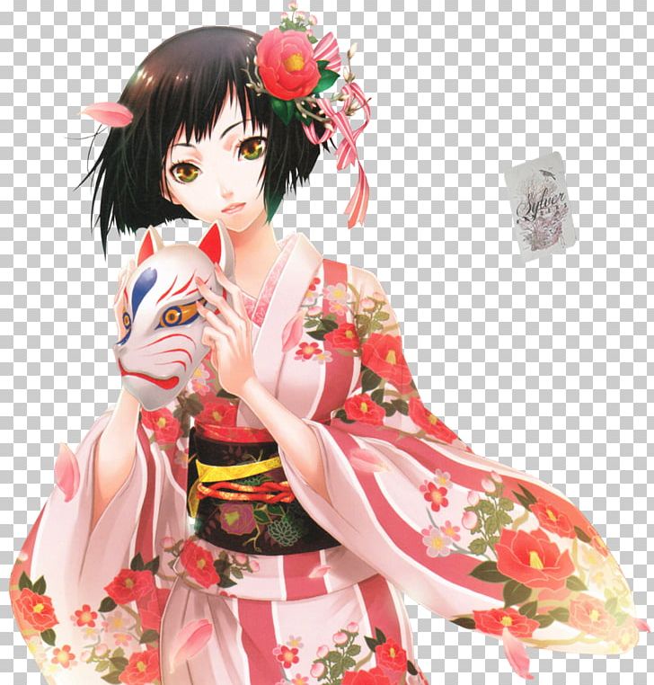 Kimono Japanese Clothing Anime Yukata Animation Png Clipart