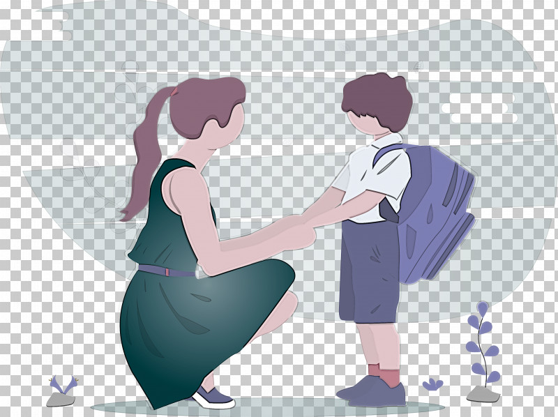 Back To School Mother Boy PNG, Clipart, Back To School, Boy, Cartoon, Conversation, Gesture Free PNG Download