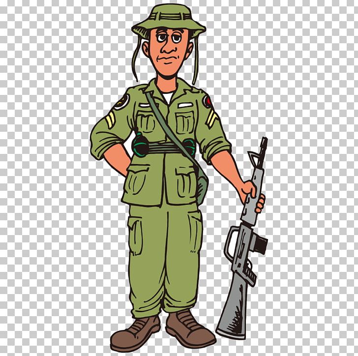cartoon military characters