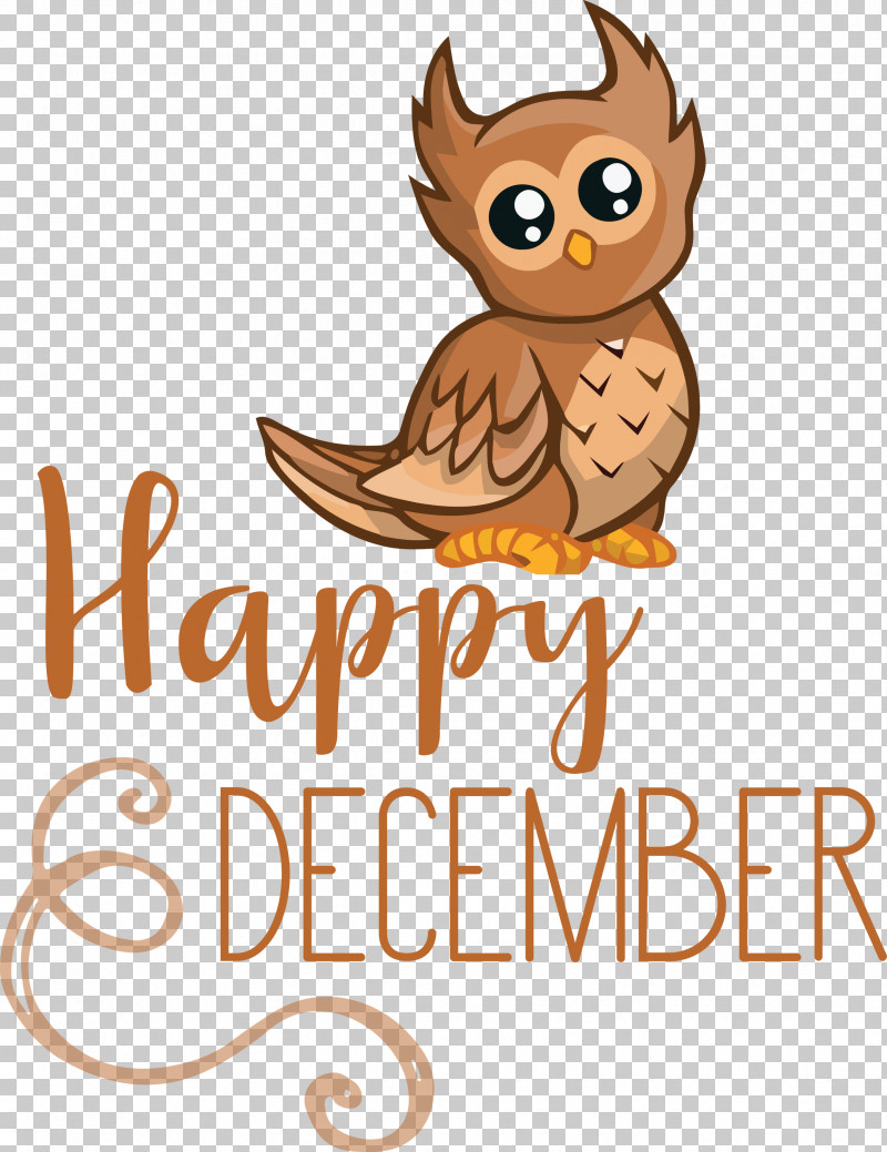 Happy December Winter PNG, Clipart, Beak, Bird Of Prey, Birds, Cartoon, Cat Free PNG Download