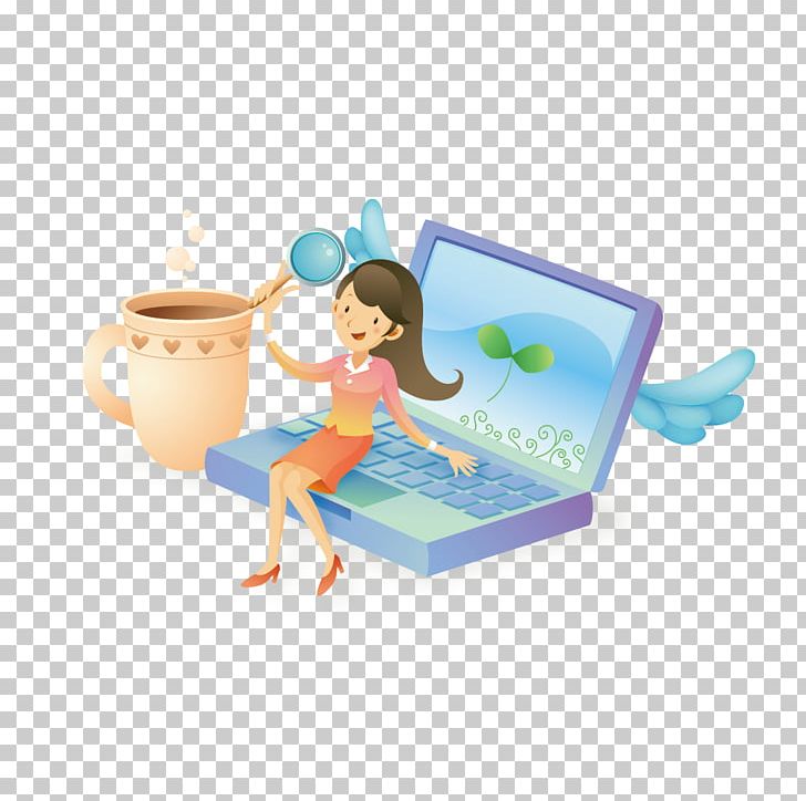 Computer Girl Euclidean PNG, Clipart, Adobe Illustrator, Cloud Computing, Computer, Computer Logo, Computer Network Free PNG Download