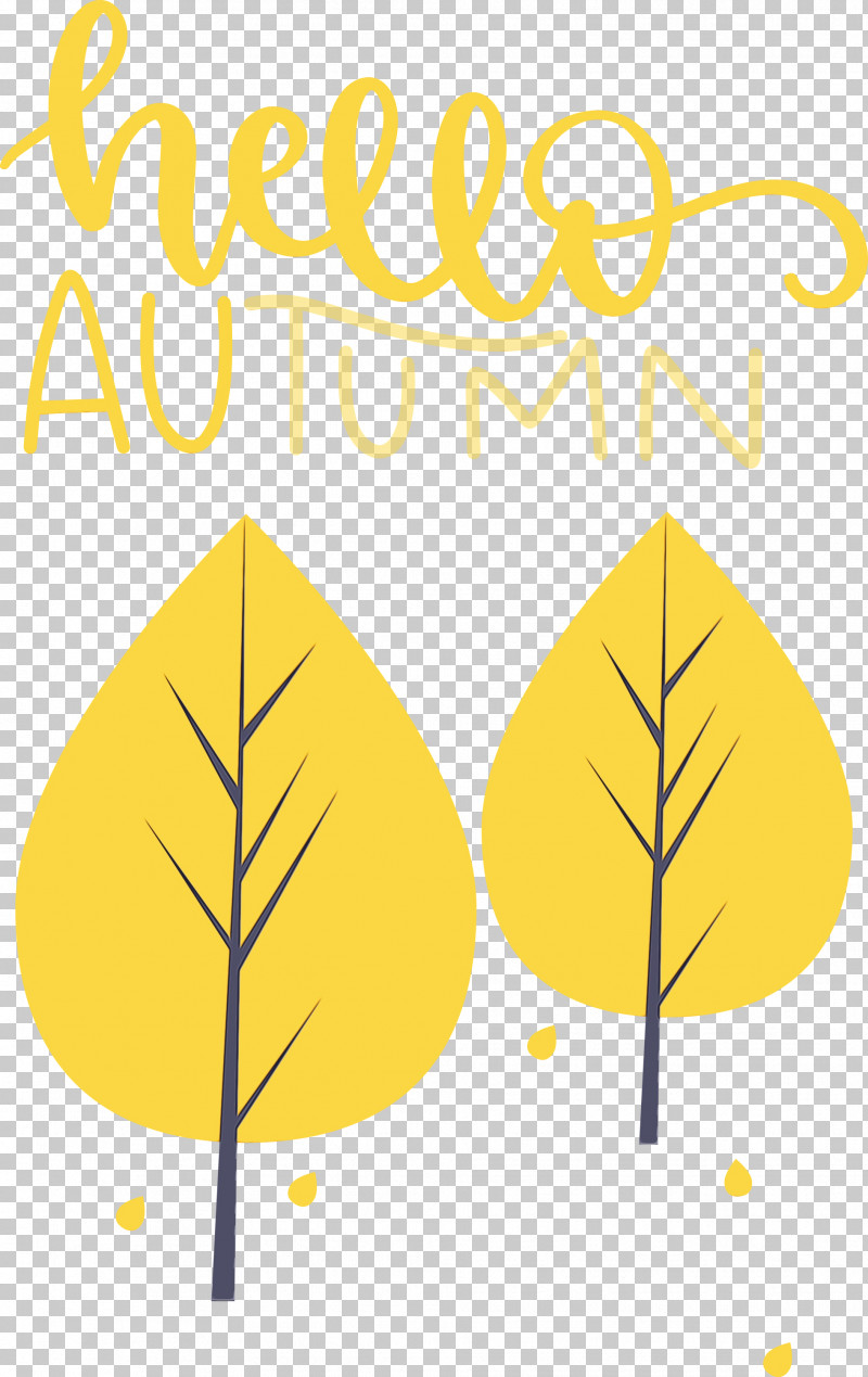 Leaf Plant Stem Yellow Line Tree PNG, Clipart, Biology, Geometry, Hello Autumn, Leaf, Line Free PNG Download