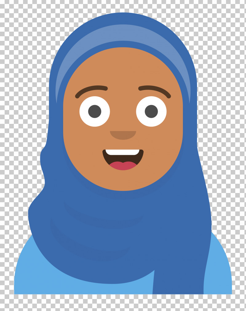 Hijab Avatar PNG, Clipart, Electric Blue M, Face, Facial Hair, Forehead, Happiness Free PNG Download